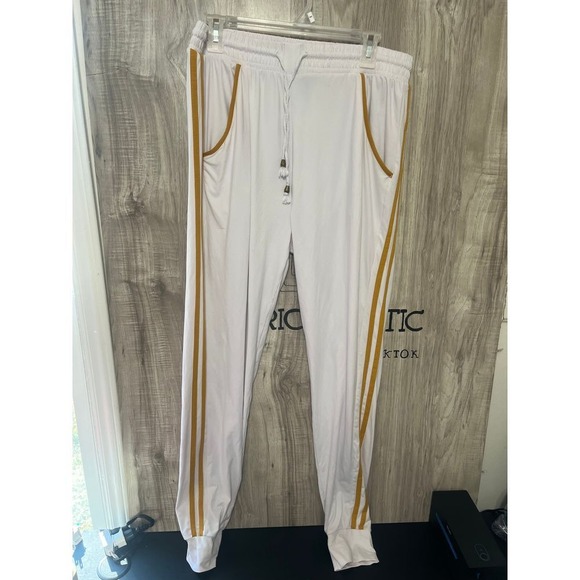Bae City Pants - Bae city women's joggers leggings pants. White gold drawstring XL 1X
